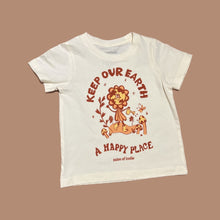 Load image into Gallery viewer, T-shirt Keep Our Earth a Happy Place Whisper White - Tales Of Indie